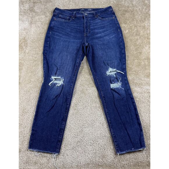 Old Navy Jeans Size 14 High Rise OG Straight Leg Secret Slim Pockets B325 - Picture 1 of 11
